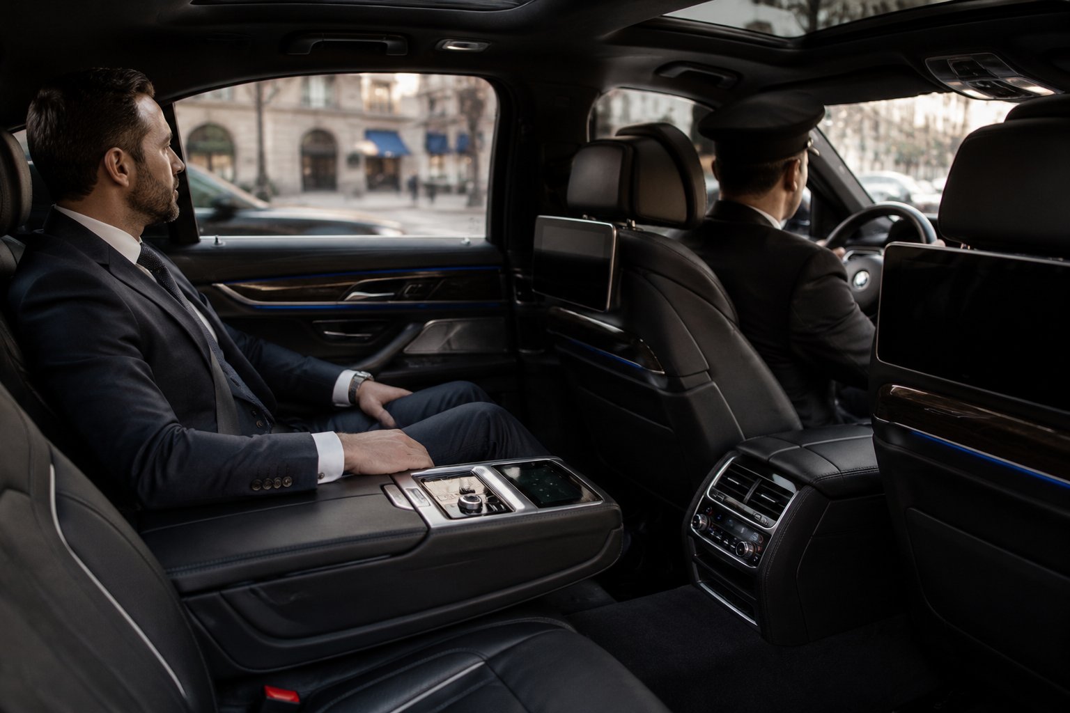 Premium Prestige Car Hire London Luxury First Class Rear Cabin Interior