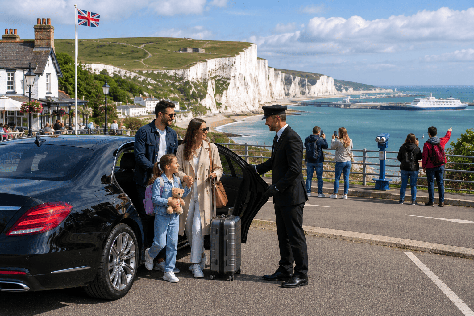 Private luxury driver service to Dover Castle and White Cliffs
