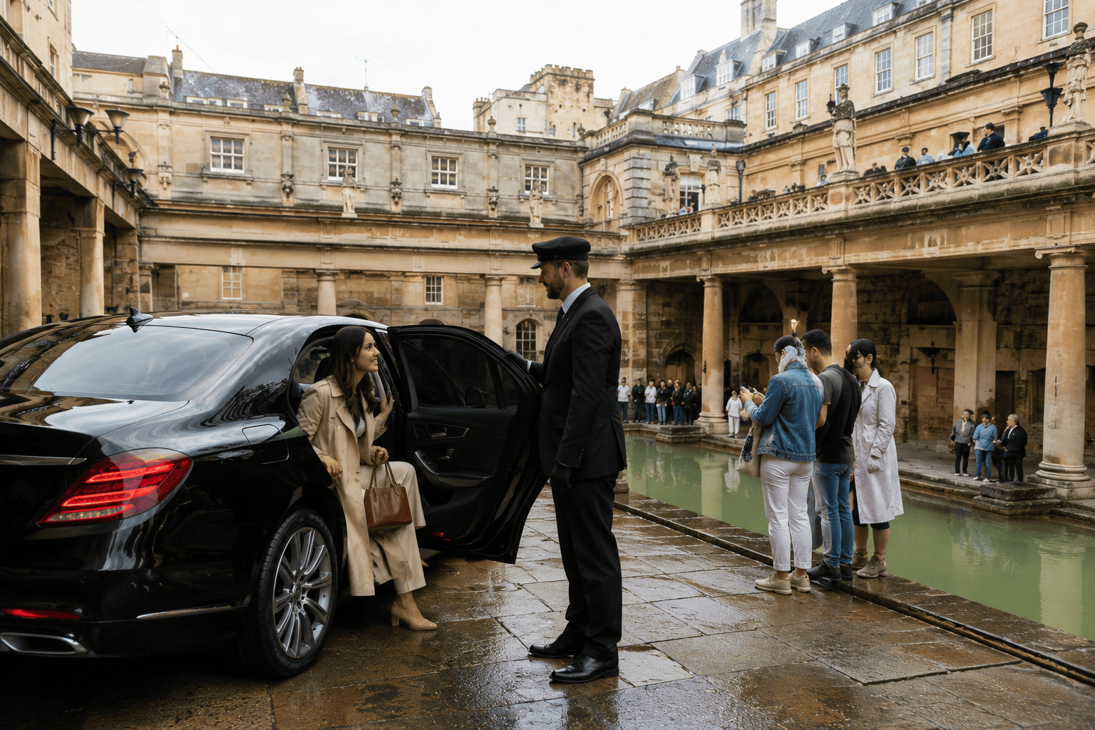 Luxury private car excursion to Roman Baths