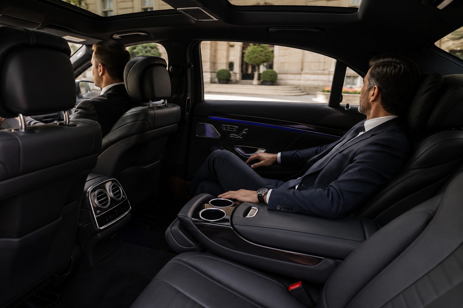 London Tour Chauffeur High End Tailored Rear Cabin Interior Offering Exceptional Restful Luxury