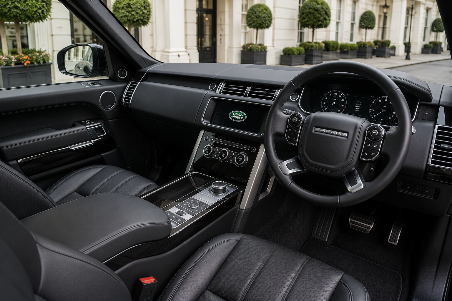 Book Chauffeur With Luxury Car Premium Corporate Fleet Assets Aligned Outside Modern Glass Enterprise Terminal