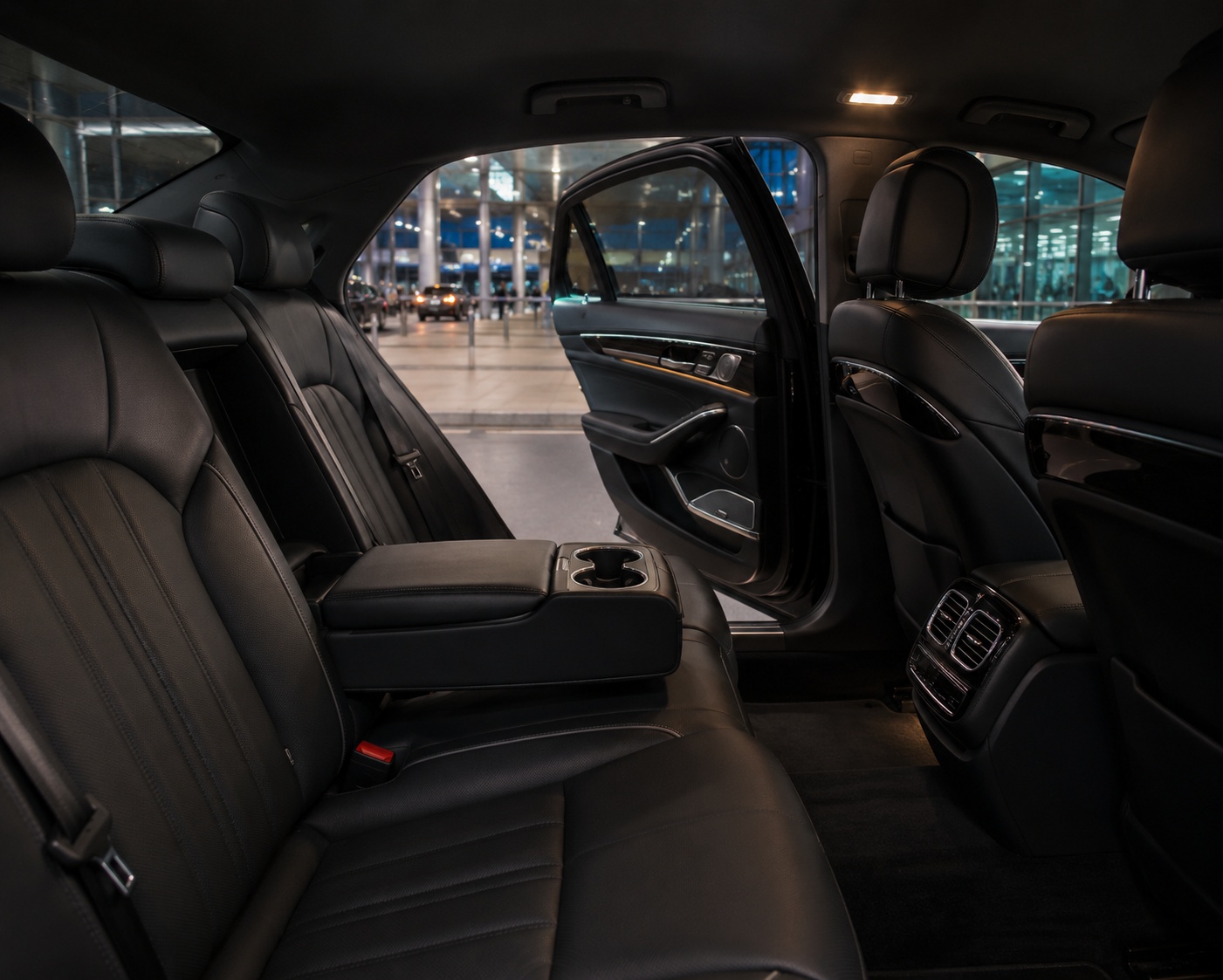 Chauffeur With Meet And Greet High Specification Rear Seat Cabin Finished In Premium Stitched Leather