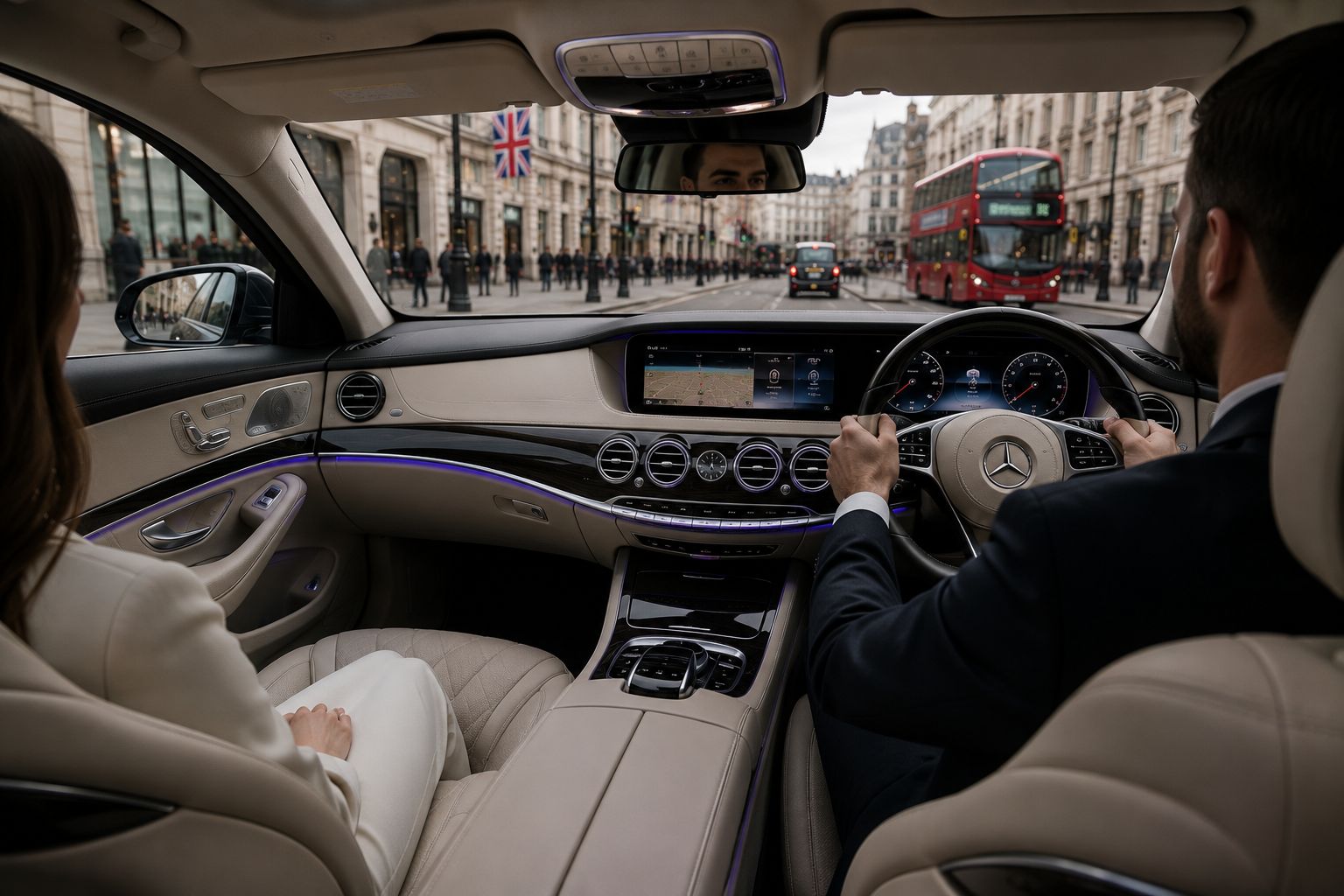 Mercedes S Class Hire London High End Tailored Rear Cabin Interior Offering Exceptional Restful Luxury