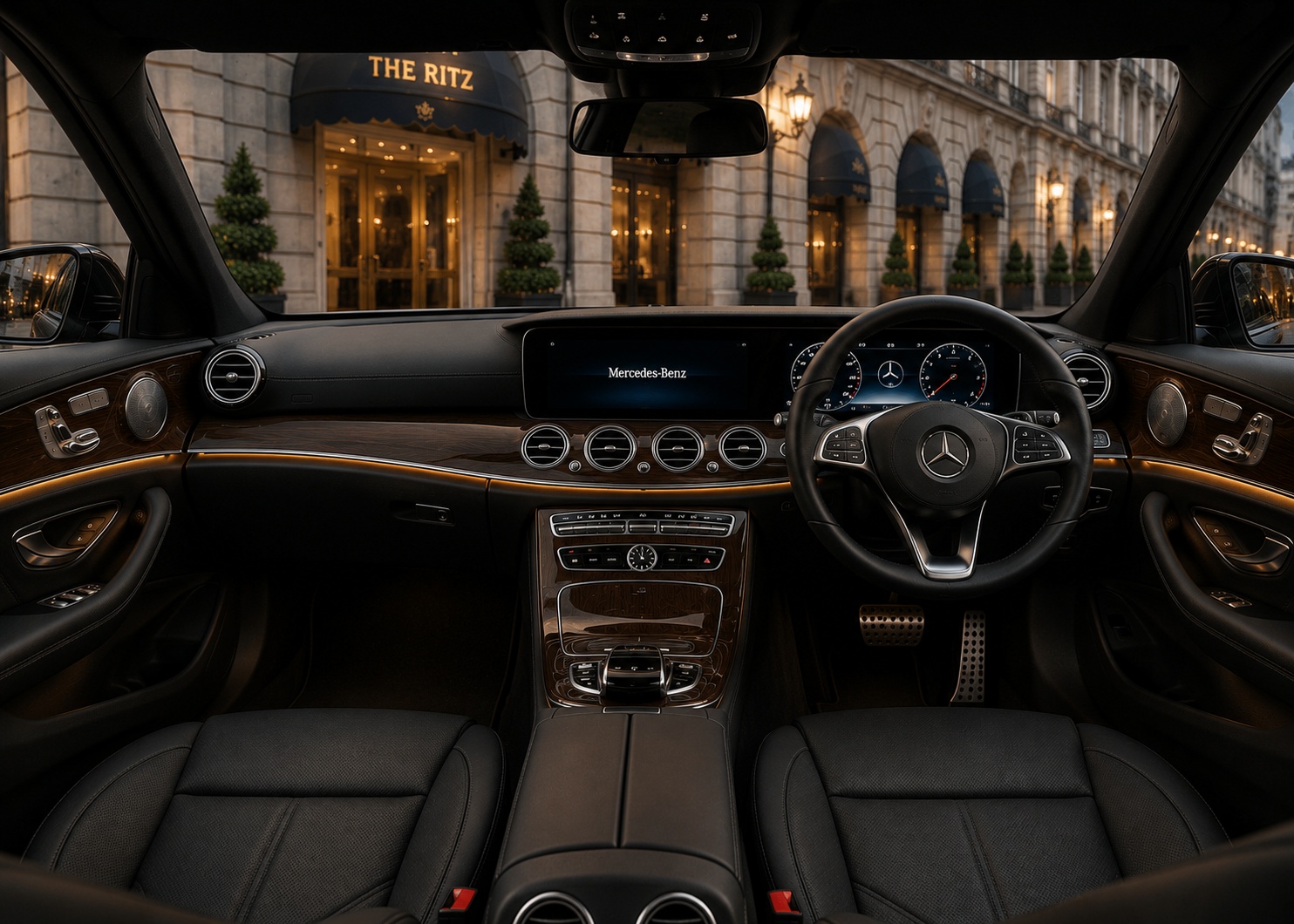 Central London Car Hire Luxury Cabin Space Presenting Right Hand Drive Control Layout And Premium Tailored Leathers