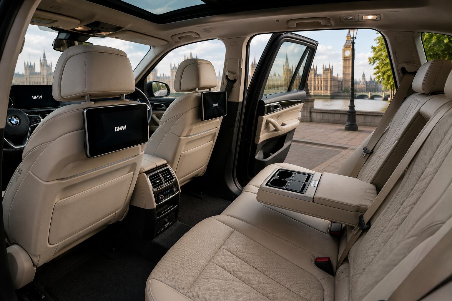 Weekend Chauffeur Hire London High End Tailored Rear Cabin Interior Offering Exceptional Restful Luxury