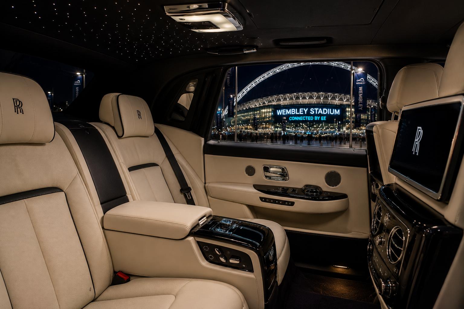 Wembley Stadium Chauffeur High End Tailored Rear Cabin Interior Offering Exceptional Restful Luxury