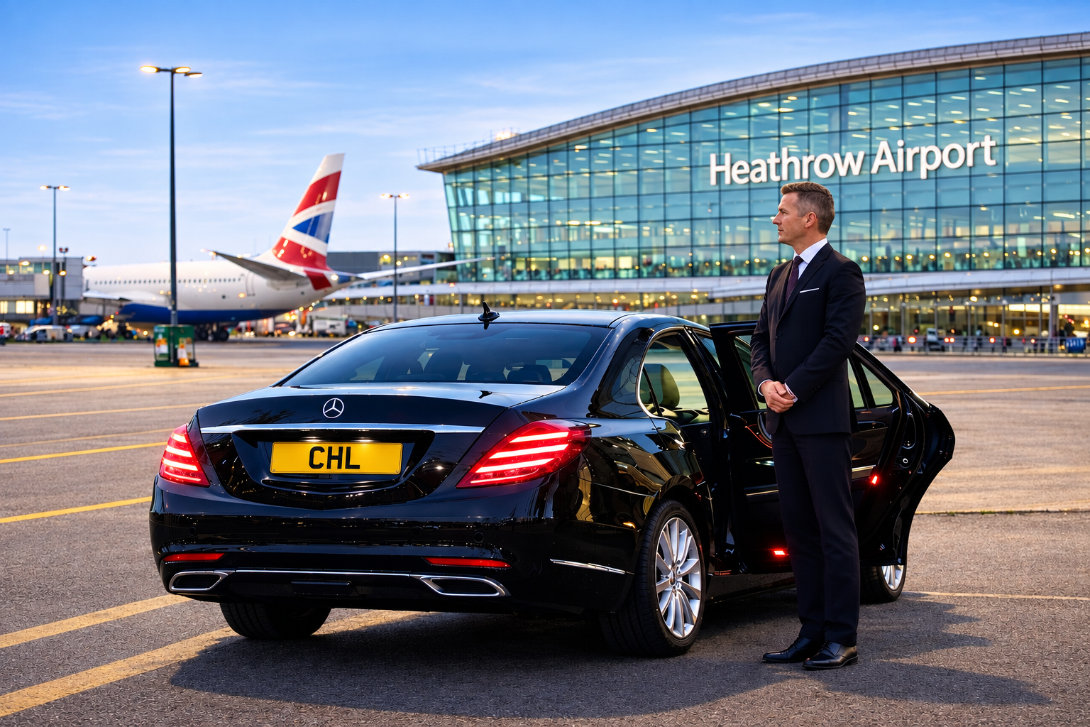 Private Heathrow Airport chauffeur transfer service